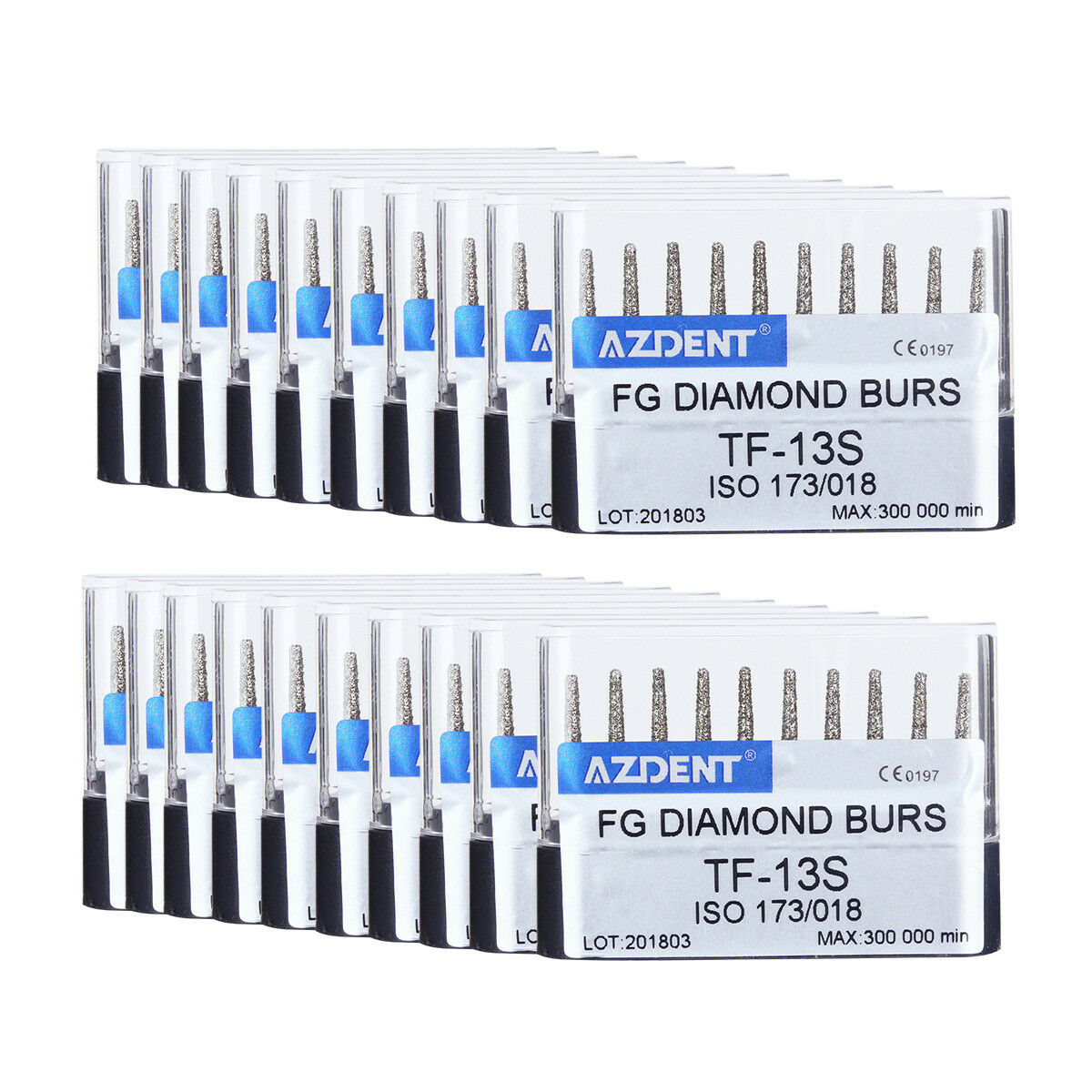 50Box Dental Diamond Bur FG TF-13S Super Coarse For High Speed Handpiece AZDENT