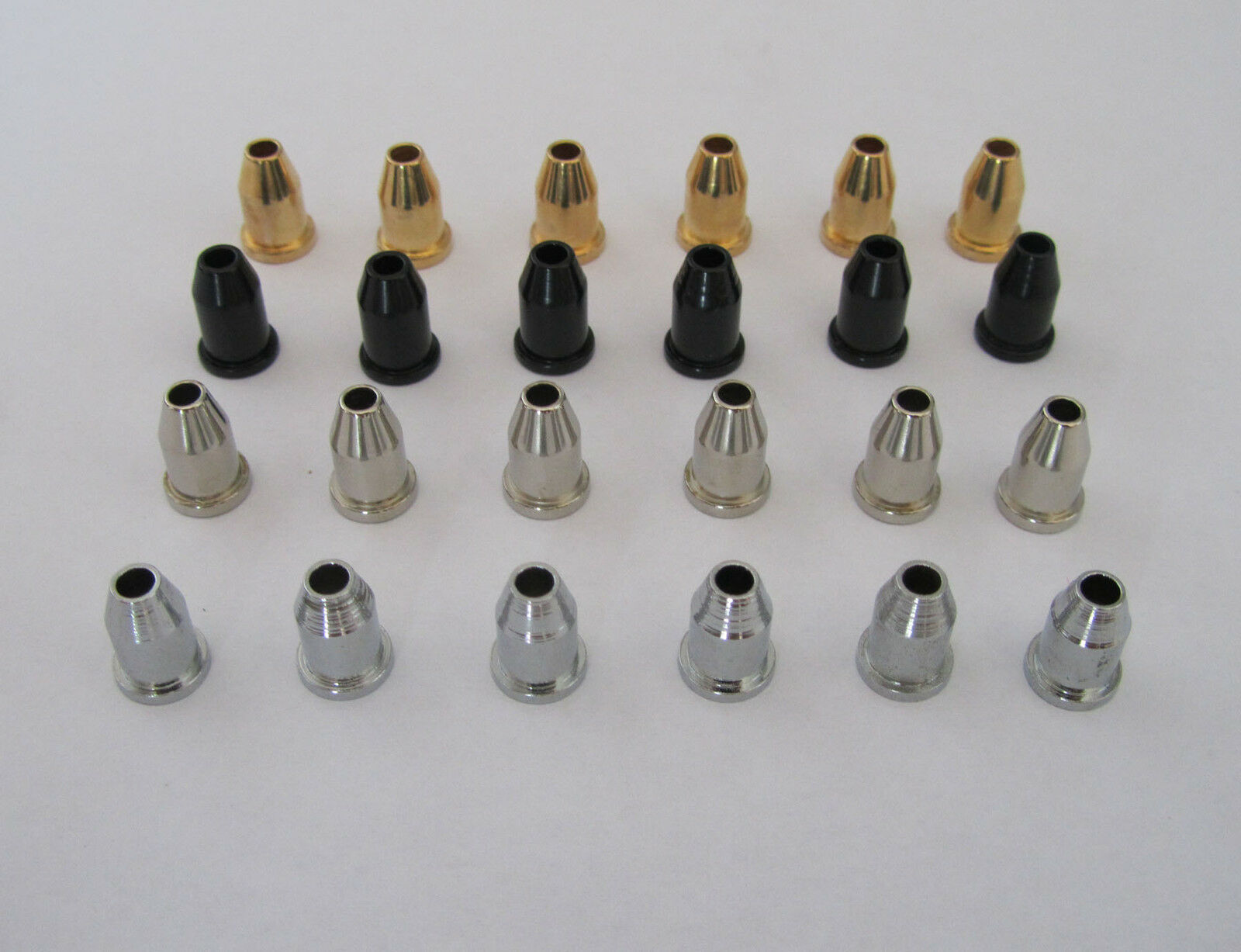 6x Chrome Guitar String Through Body Ferrule 1/4" String Ferrules for Telecaster