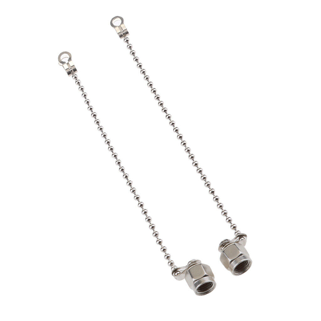 2Pcs SMA Male Straight Protection Dustproof Cover with Chain