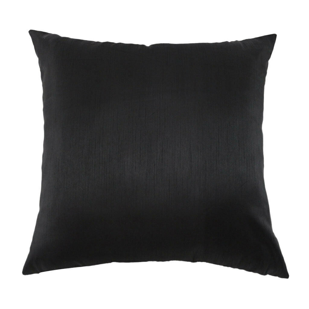 Solid Color Super Soft Cozy Velvet Sofa Pillowcover  Black_50x50cm