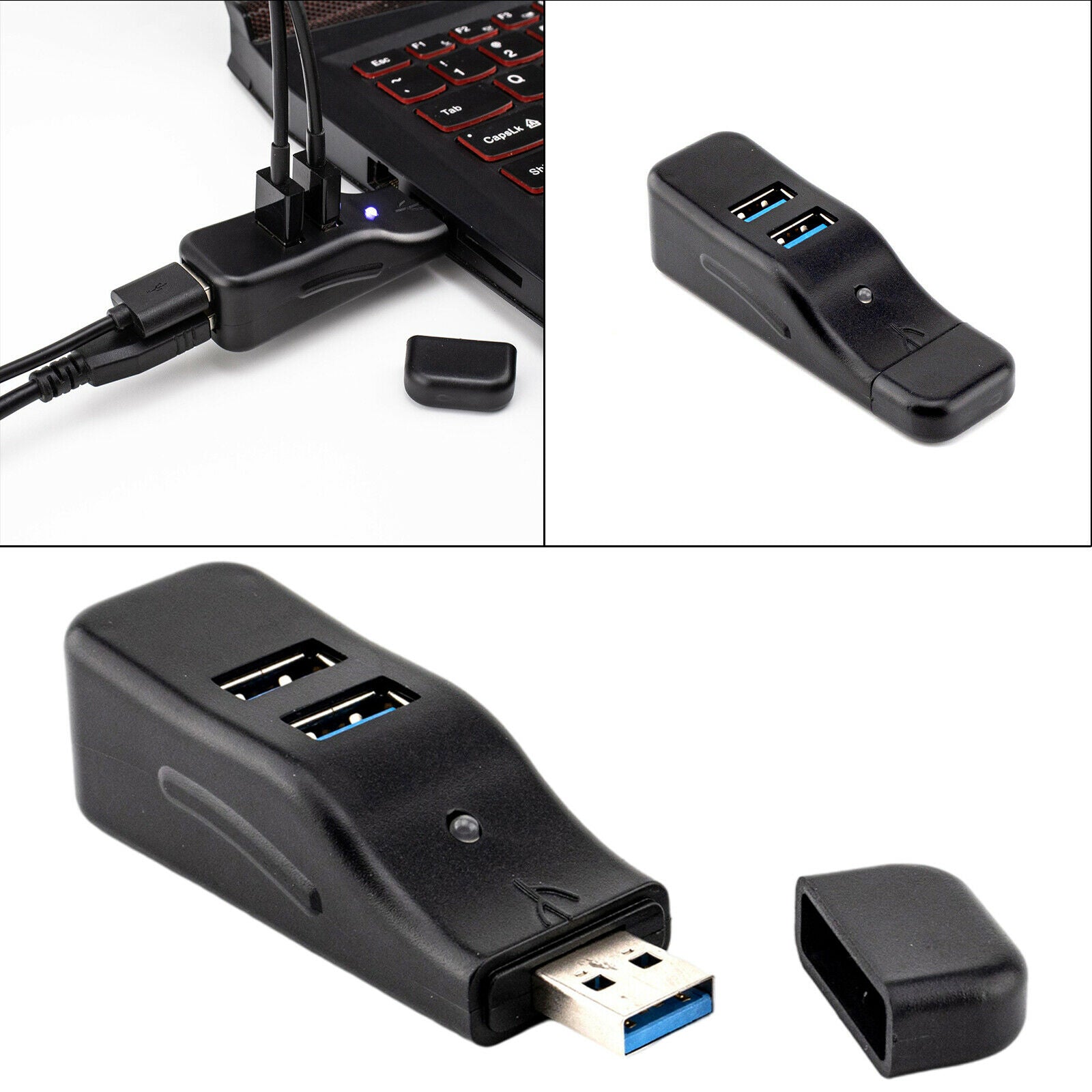 USB Hub 4 port USB 3.0 data hub Fast data transfer USB Splitter High