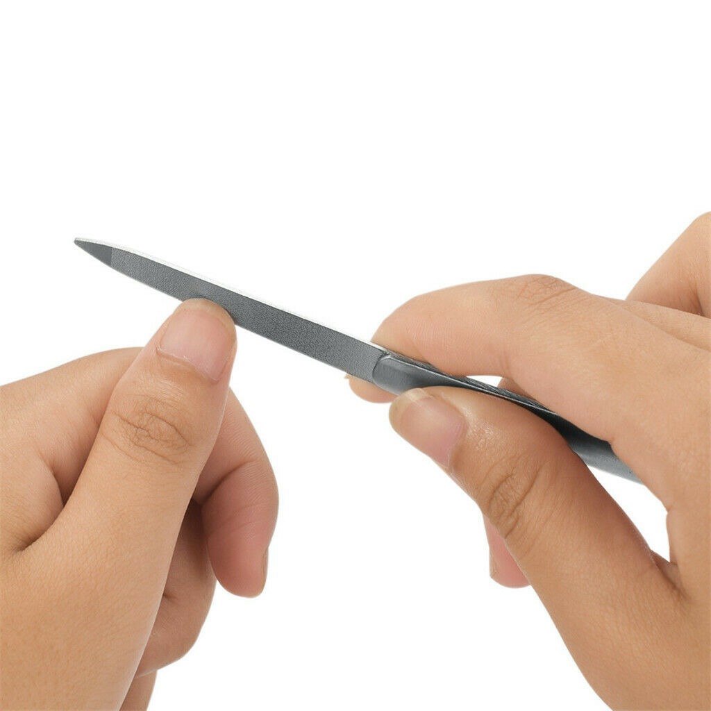 Double Sides Nail Files Stainless Steel Nail Buffer Manicure Pedicure Cuticle