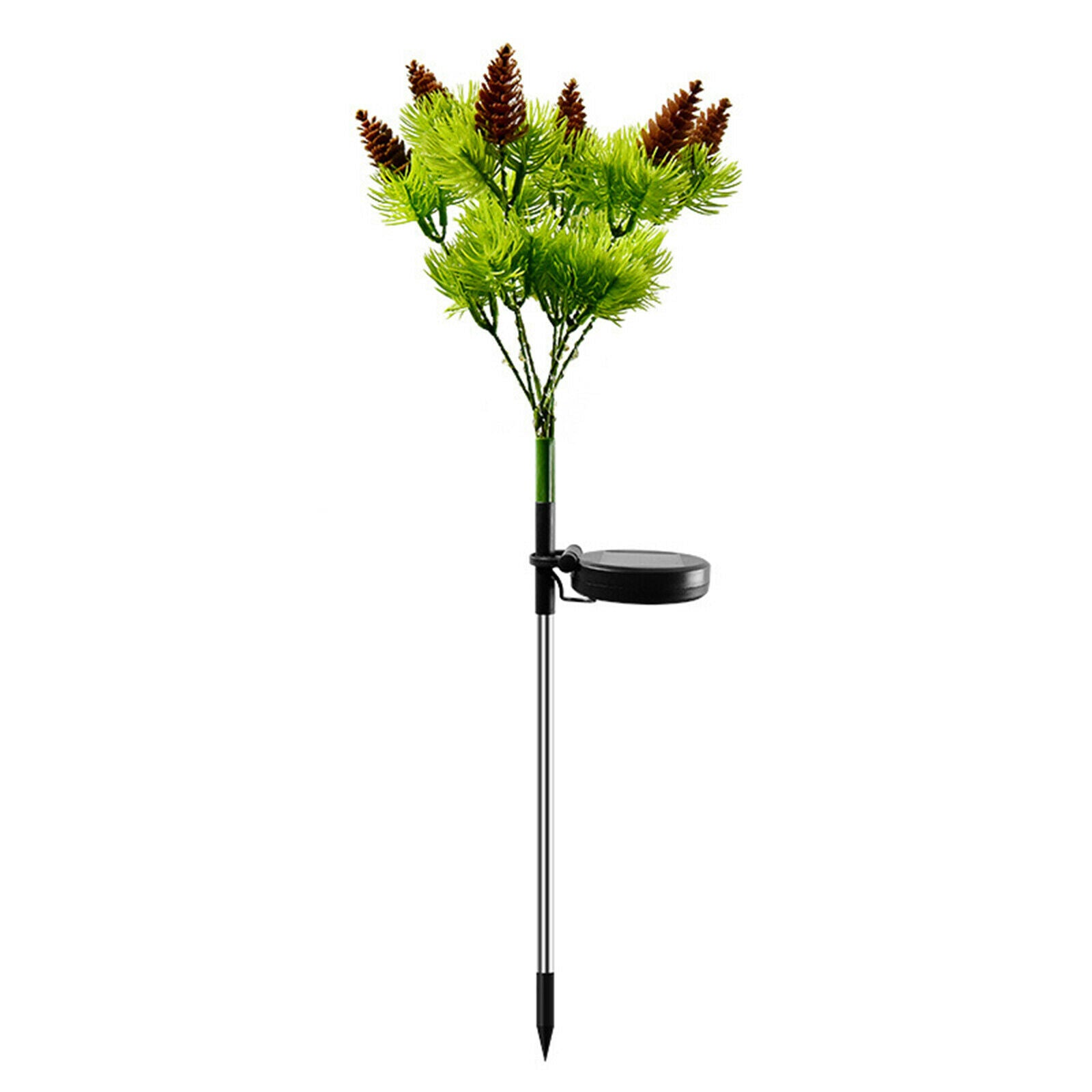 Solar Garden Stake Lights Tree Pine Cone Christmas Landscape Accent LED Path