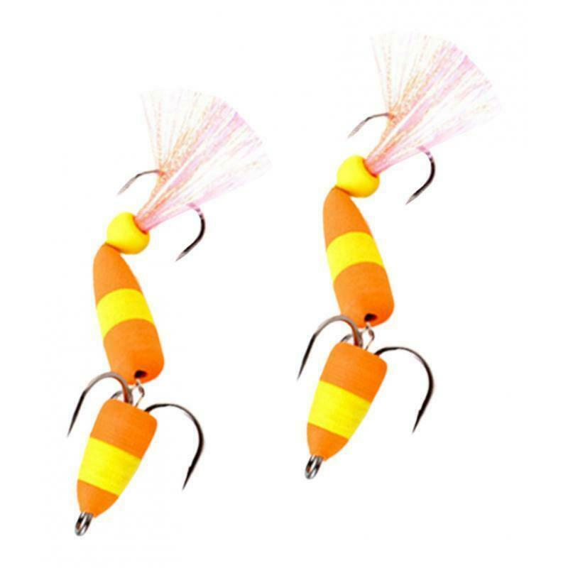 2Packs Fishing Lures Floating Baits Swimbaits 2 Treble Fishhooks Crankbaits