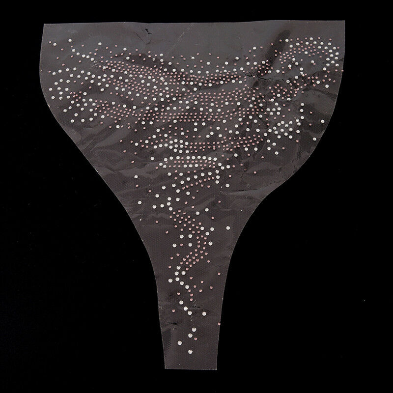 bling stone neckline iron on transfer patch hot fix rhinestoneCrystal tran.l8