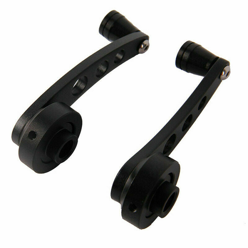 2x Car Truck Universal Billet Aluminum Manual Door Handle Crank Window Winder