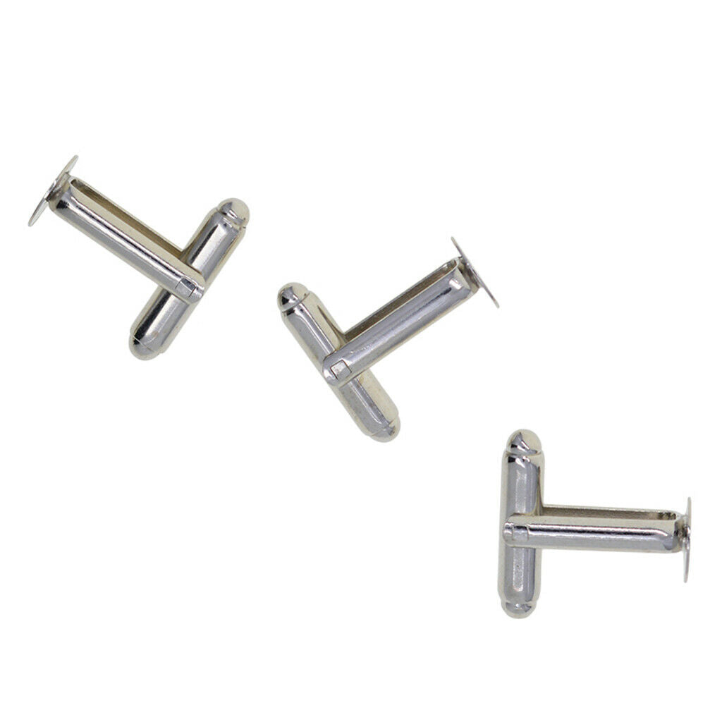 20 Pcs Blank Round Cuff Link Settings Bases Pads Setting Cuff Links Findings