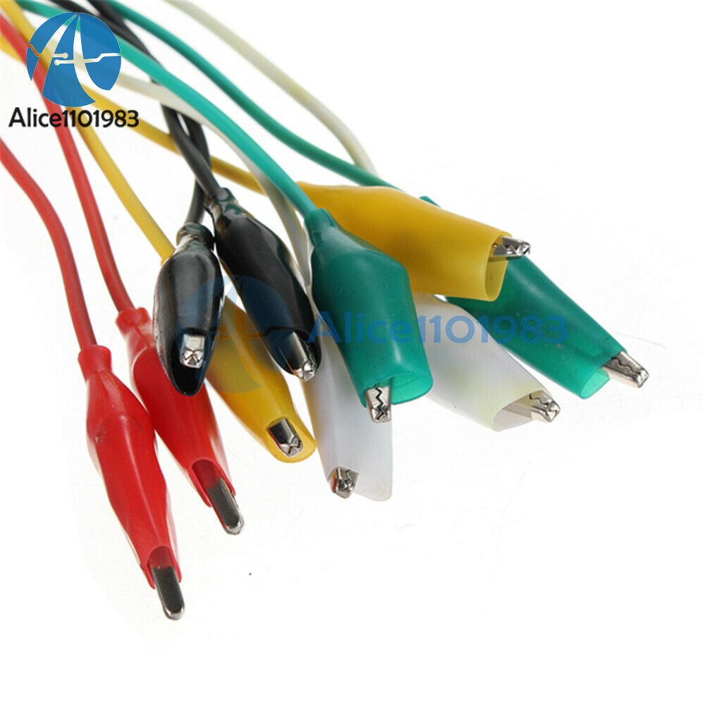 50PCS 50cm Double-ended Crocodile Clips Cable Alligator Jumper Wire Test Leads