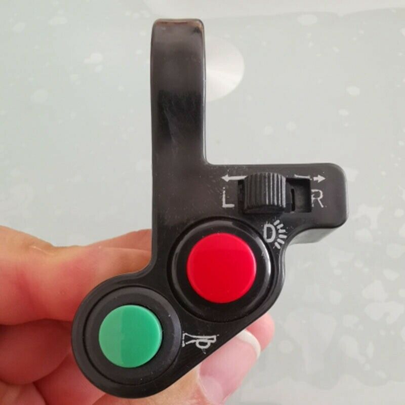 Motorcycle Handlebar Switch Electric Bike Scooter Horn Turn Signals On/Off ButF4