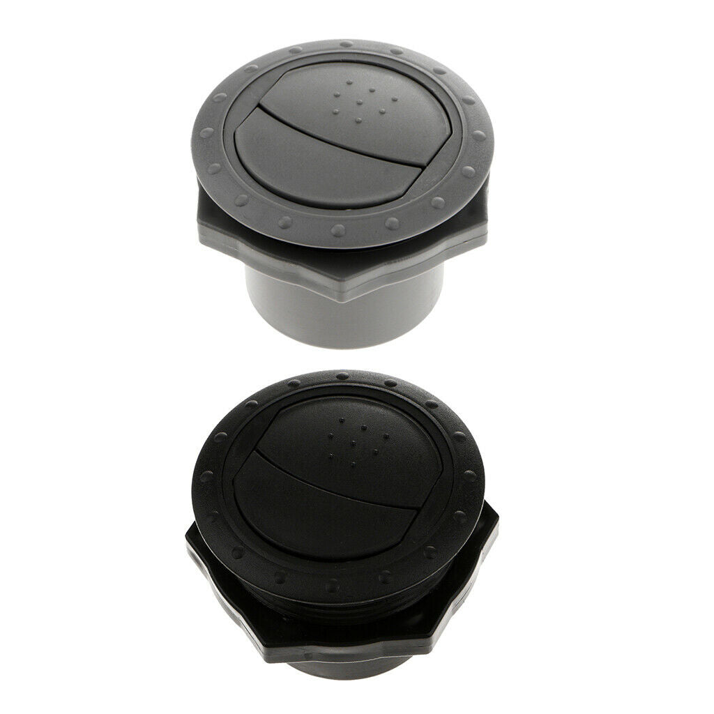 2 Pieces Replacement RV ATV Round Exhaust A/C Vent Outlet Open Close Plastic