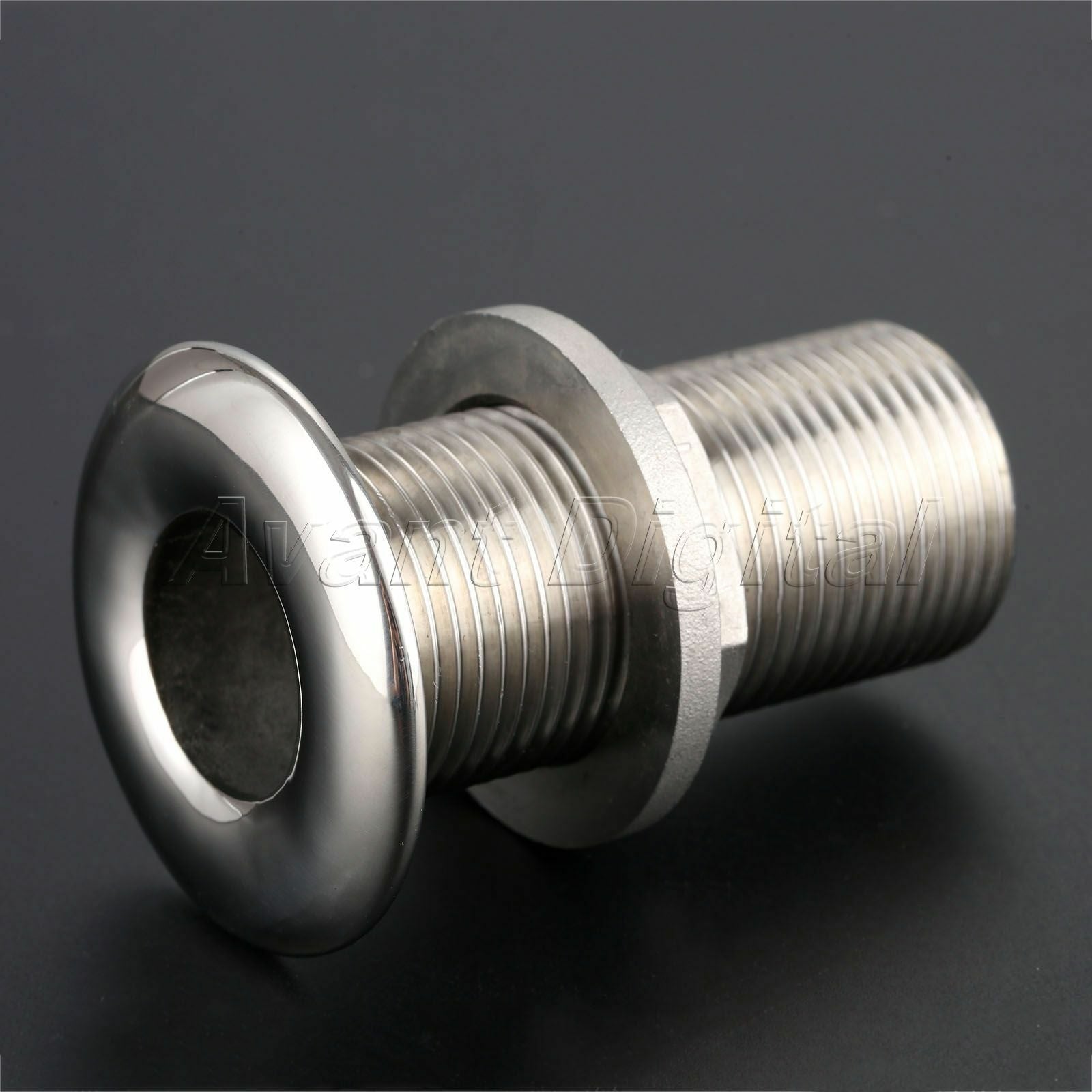 Stainless Steel Hardware Boat Thru Hull Fitting Drain Connector for 1" Hose