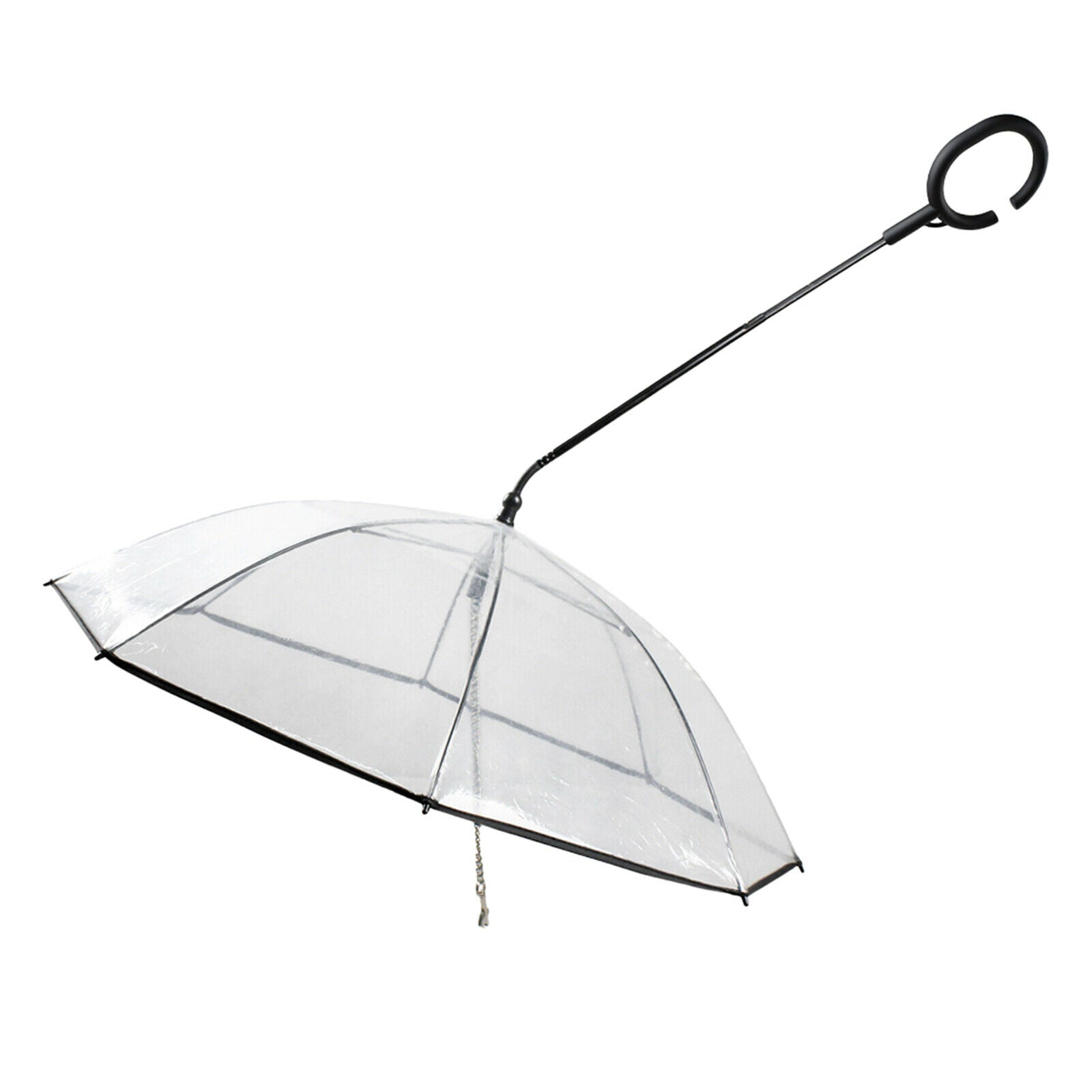 Dog Cat Umbrella with Leash Walking Clear Cover Keeps Pet Dry Raincoats
