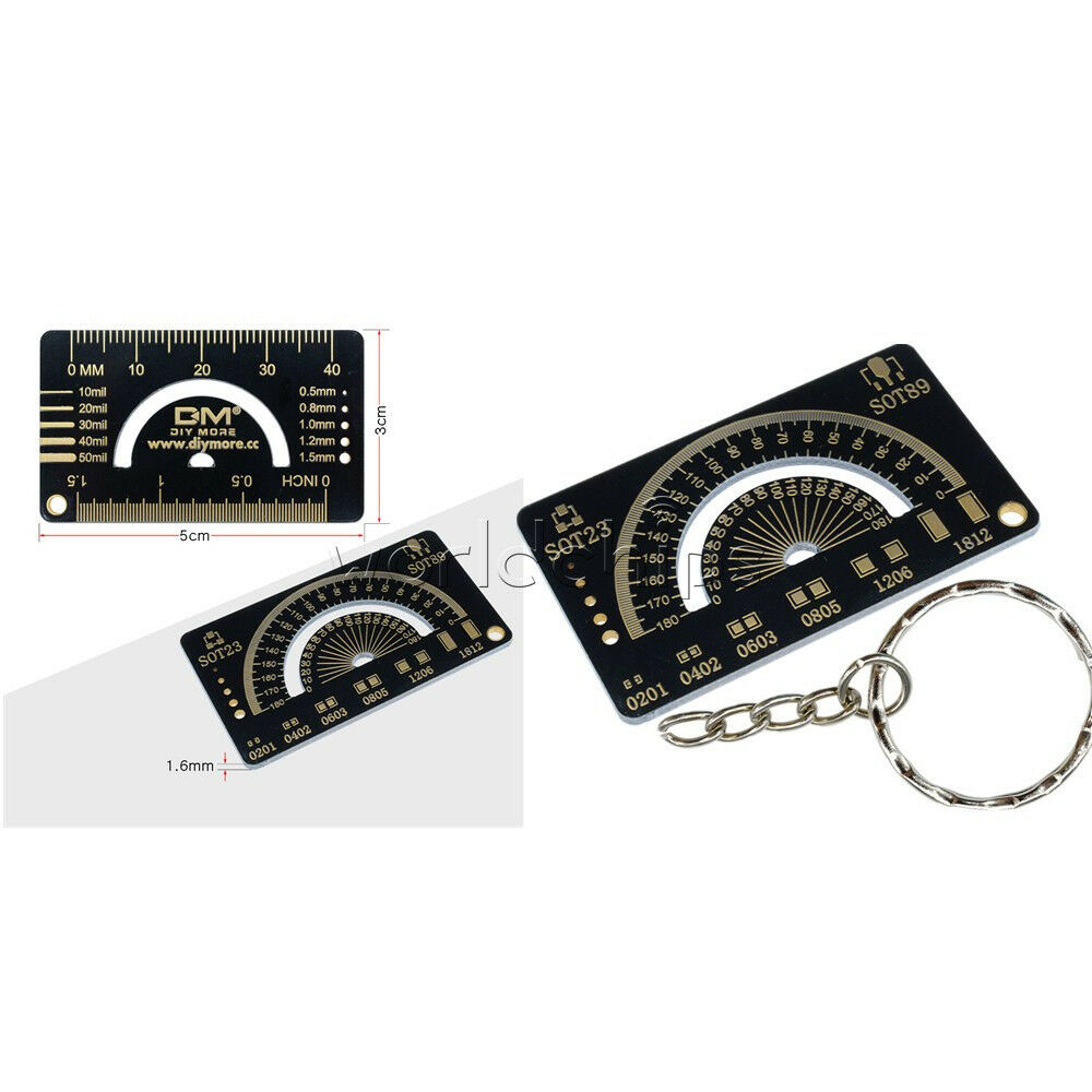 4cm FR4 Multifunctional PCB Reference Ruler Measuring Tool Angle Measure Meter