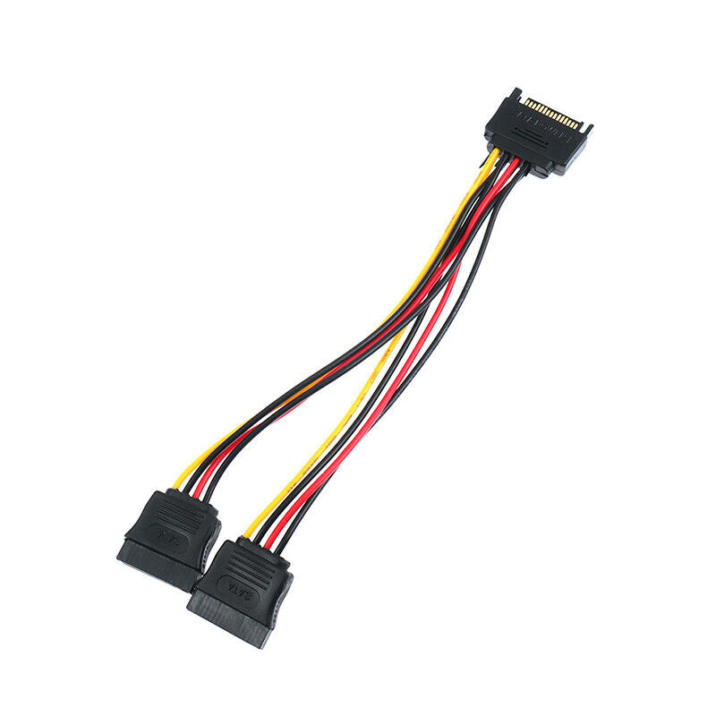 SATA Power 15pin Y Splitter Cable Adapter Male to Female for HDD Hard Dri.l8