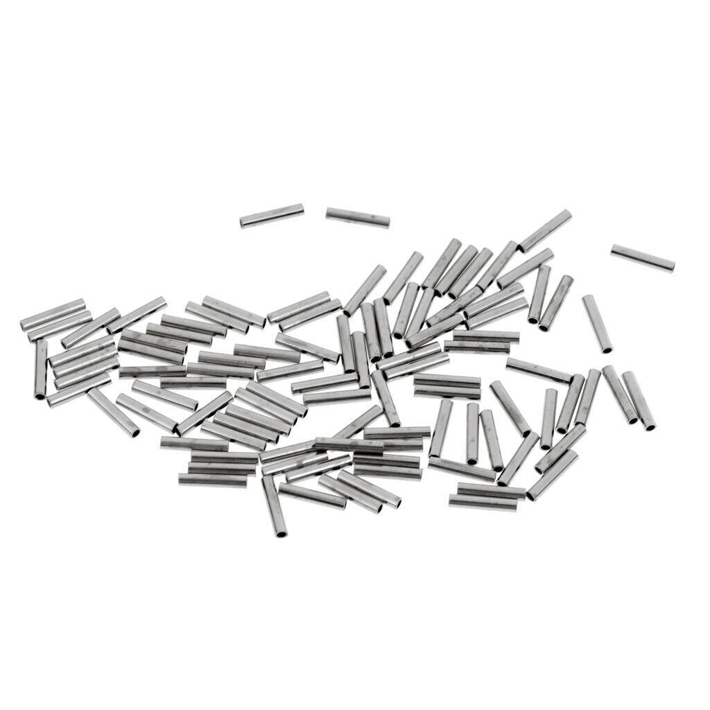 100Pcs Crimping Loop Sleeve Various Sizes from 1.0mm - 2.0mm 1.4x8mm