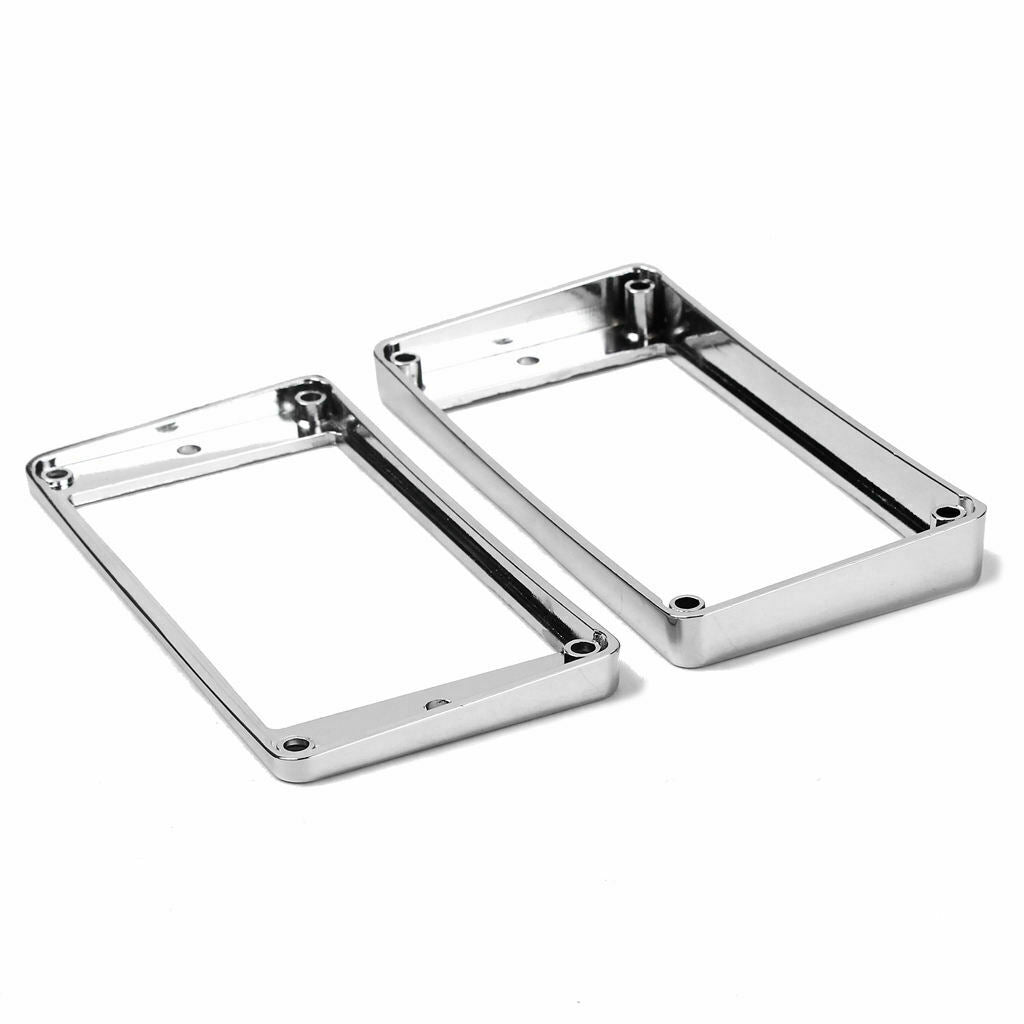 2x Metal Electric Guitar Pickup Rings 91x45mm Luthier Supply