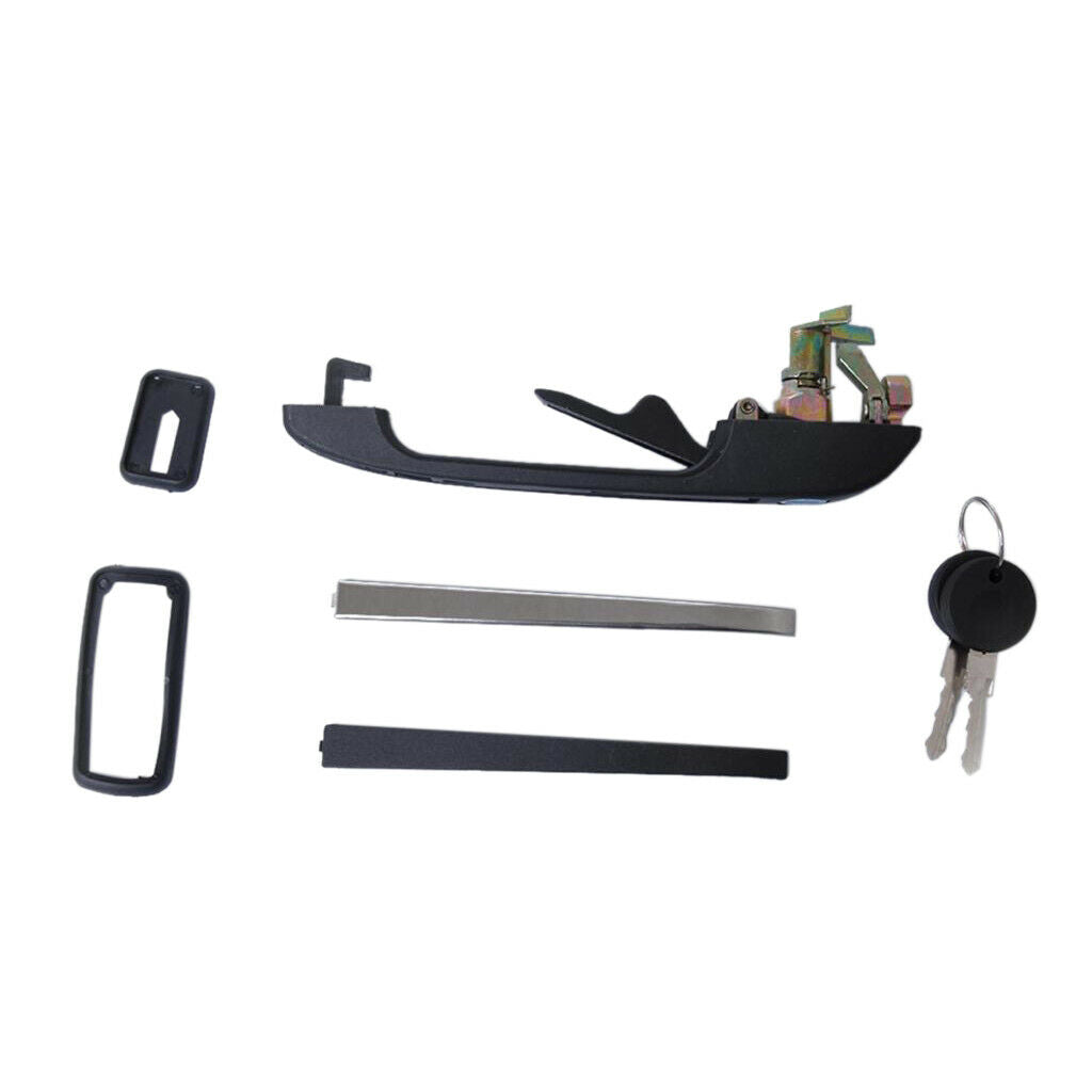 Black Front Right Side Exterior Door Handle Kits for VW Golf Jetta MK1 MK2