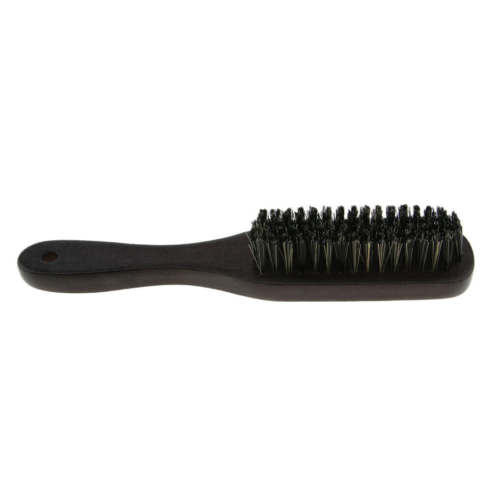 Men Beard Brush Natural Bristles Hair Mustache Shaving Grooming Brush Hard Wood