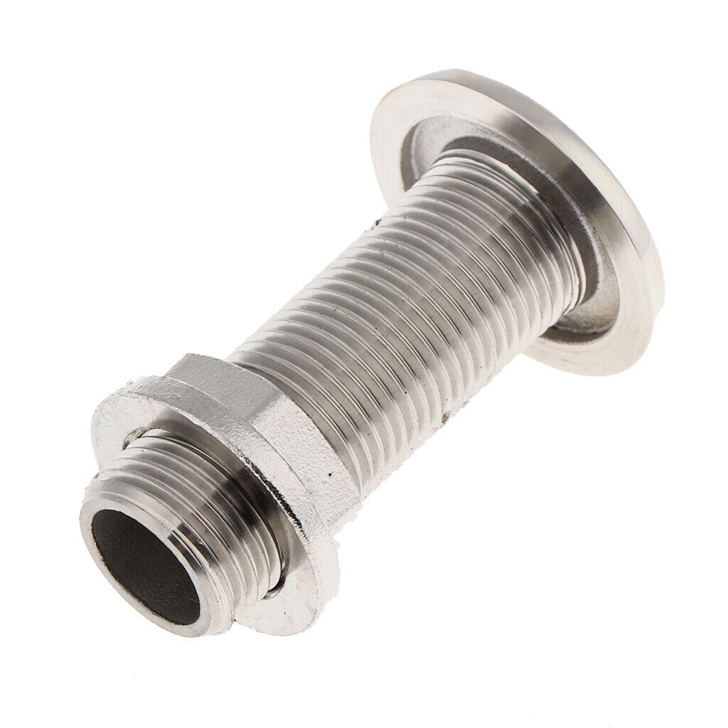 Marine Boat Thru Hull Fitting Connector / Drain, For 38mm 1-1/2 inch Hose Barb -