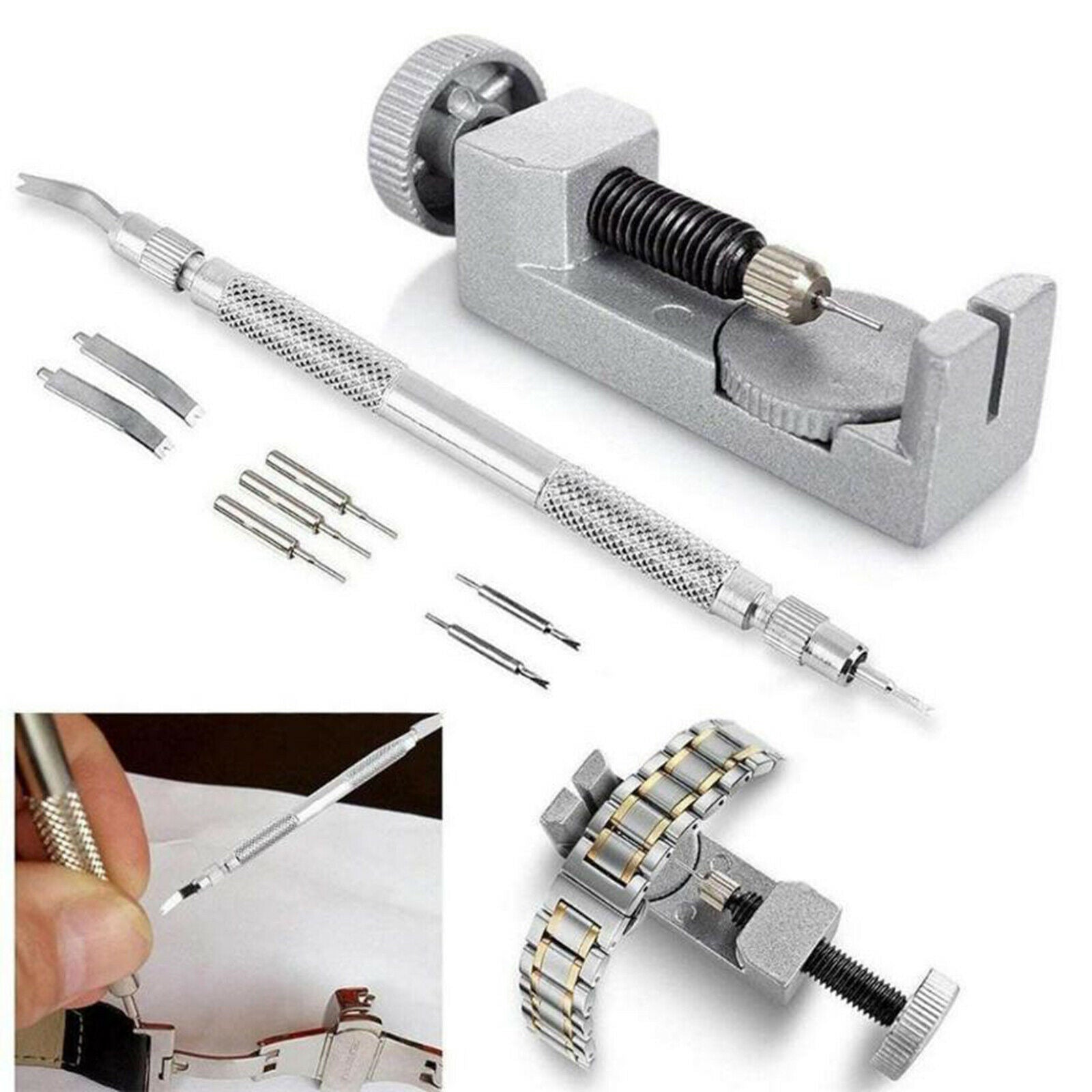 Metal Watch Band Bracelet Link Pin Remover Wristwatch Resizing Tool Kit