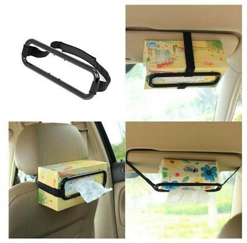 General Elastic Hanging Napkin Box Holder Car Sun Visor Seats Back Napkin Clip