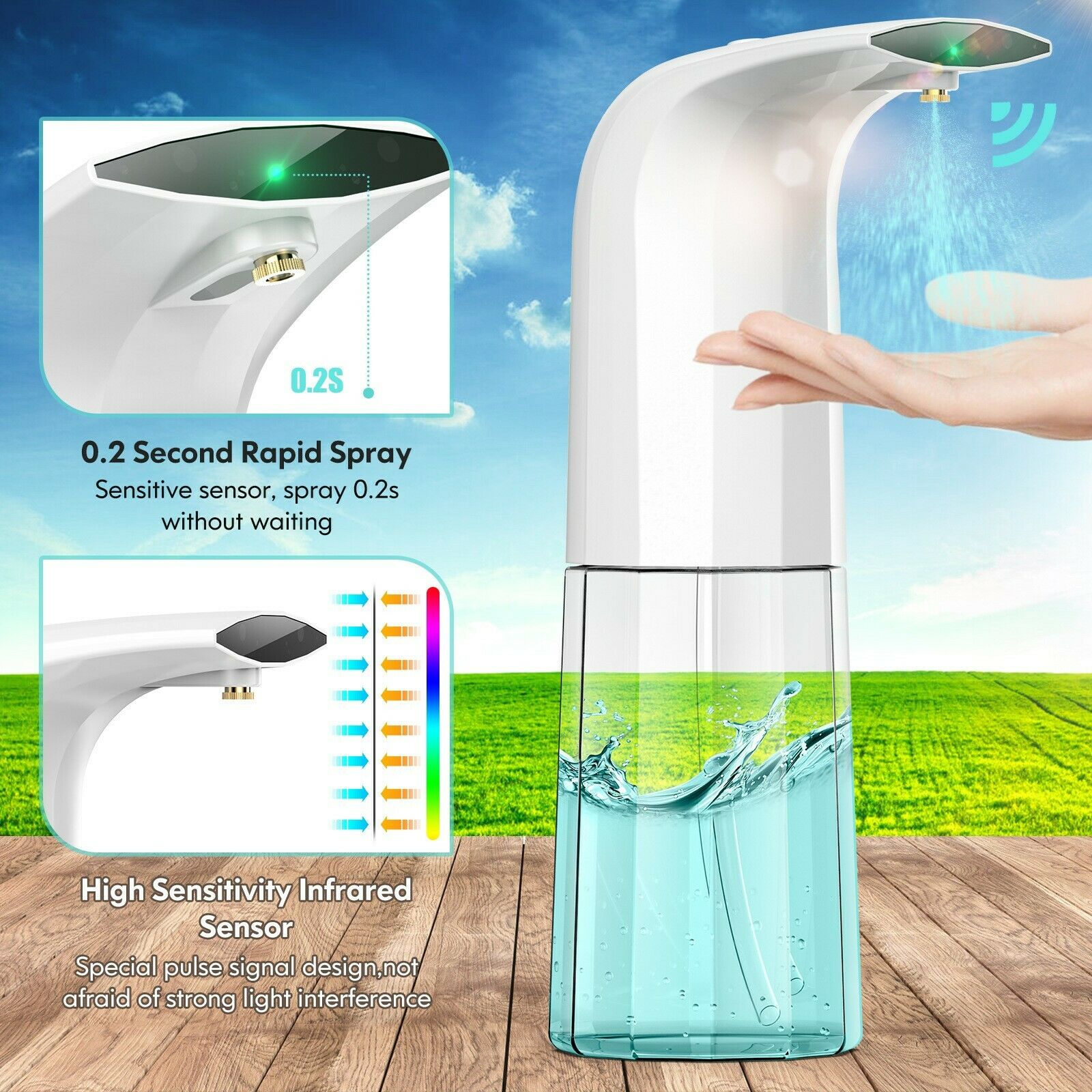 Automatic Infrared Soap Dispenser Induction Non-contact Foaming Gel Dispenser