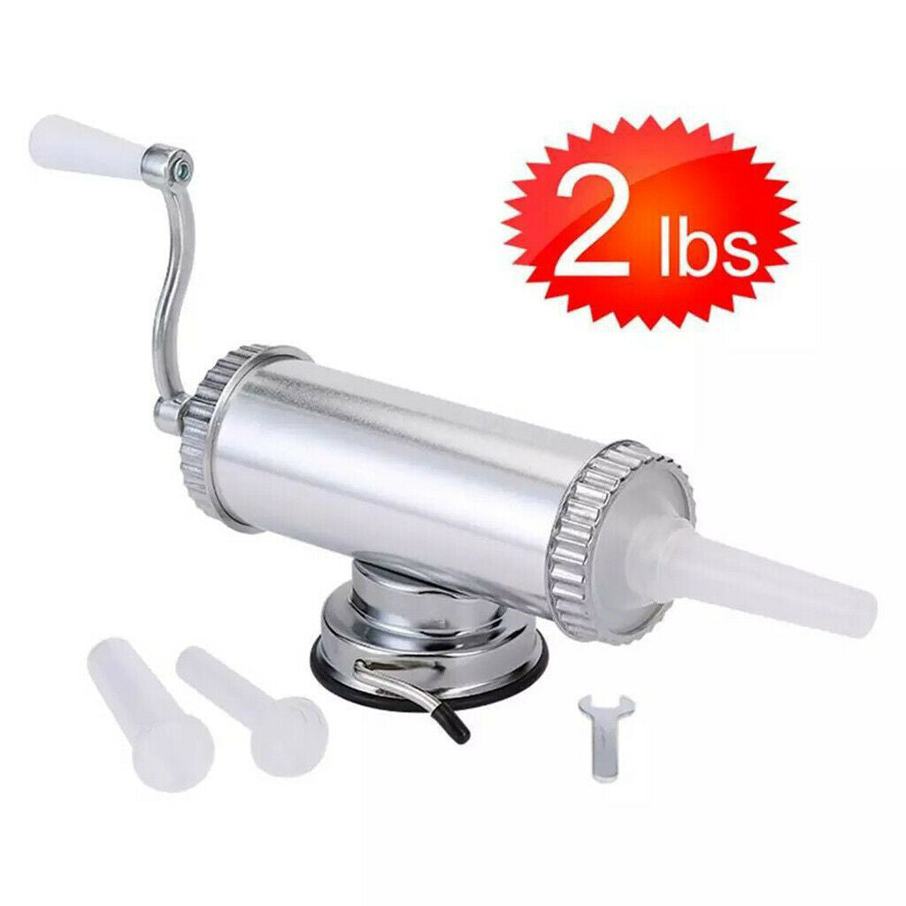 Aluminum Alloy Kitchen Manual 2 LBS Sausage Maker Filler Saugage Press