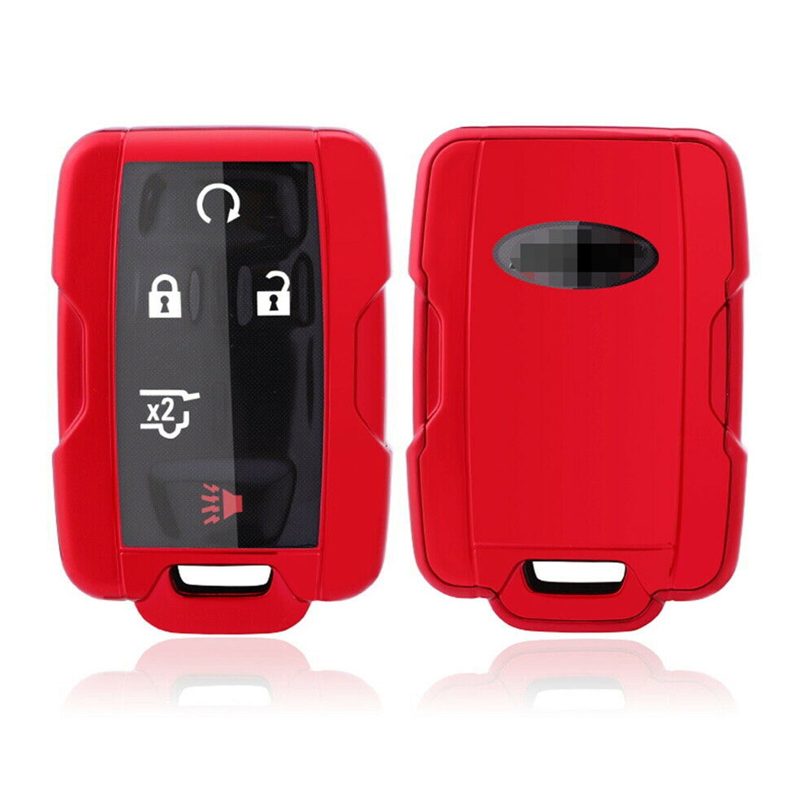 Red TPU Key Fob Protective Case For 14-up Chevy Silverado Colorado, GMC Sierra