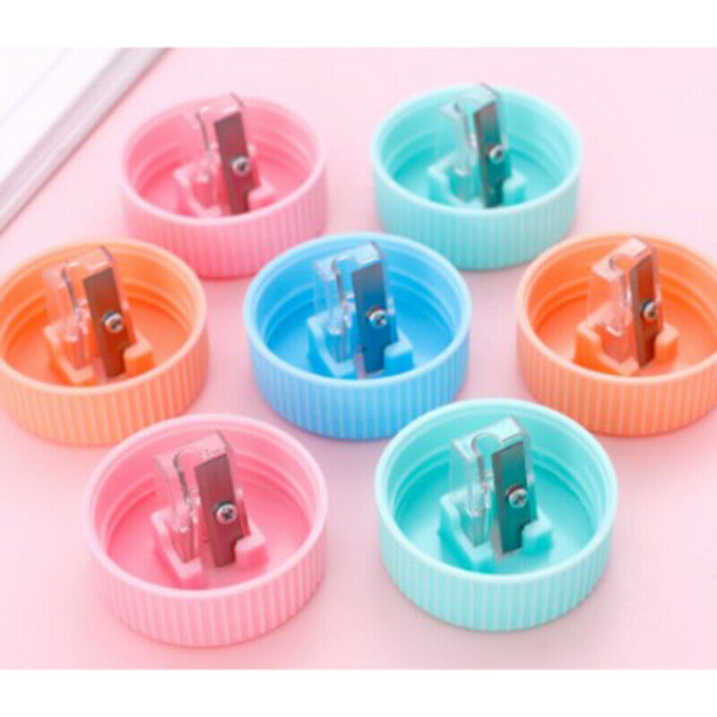 2pcs Creative Pencil Sharpener Capsule Cap Manual Sharpener Student Stati.l8