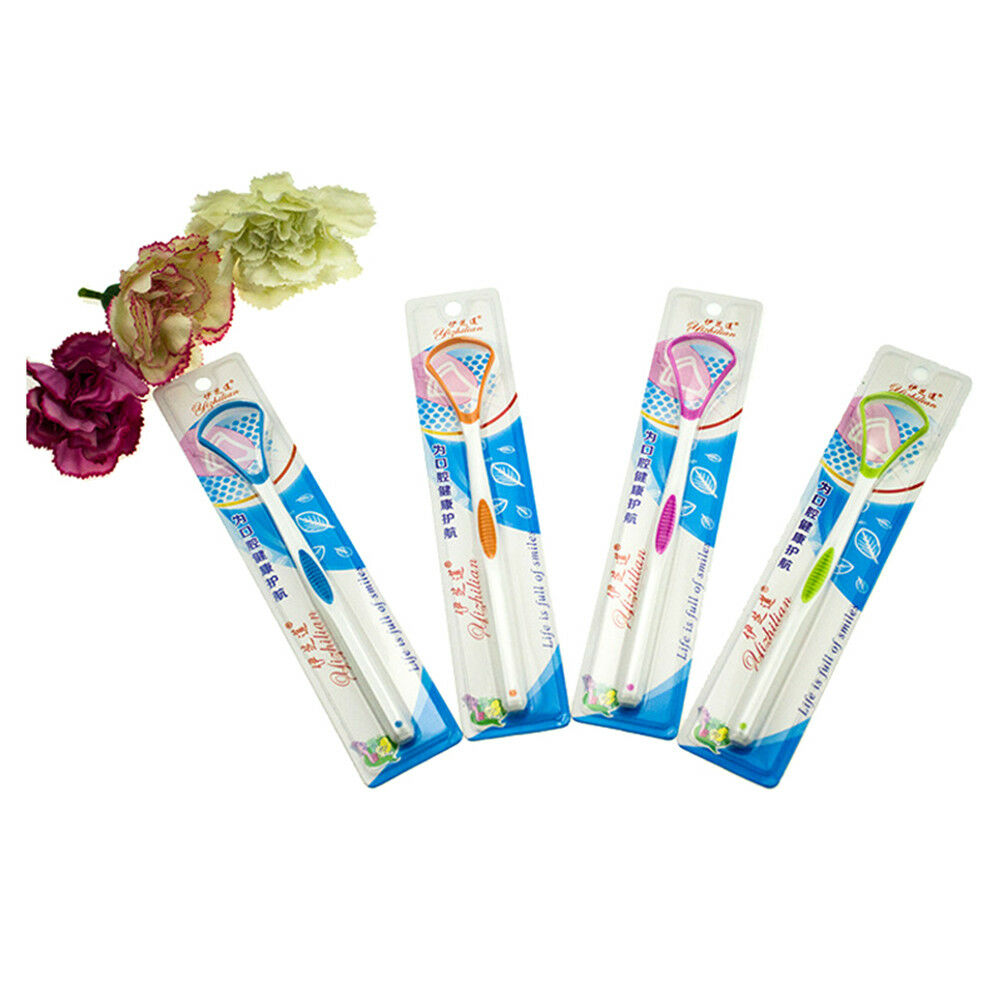 Tongue scraper oral dental care plastic tongue cleaner brush tool for ora.l8