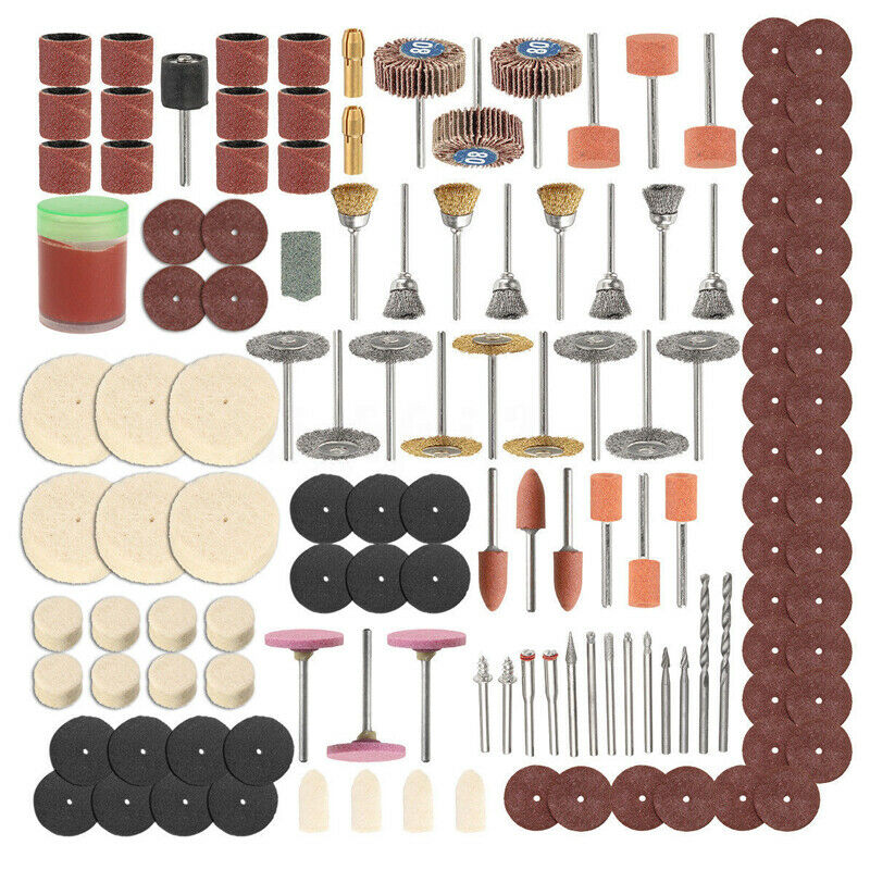 350 Piece Rotary Tool Accessories Kit Grinding Polishing Shank Craft Bits Grand