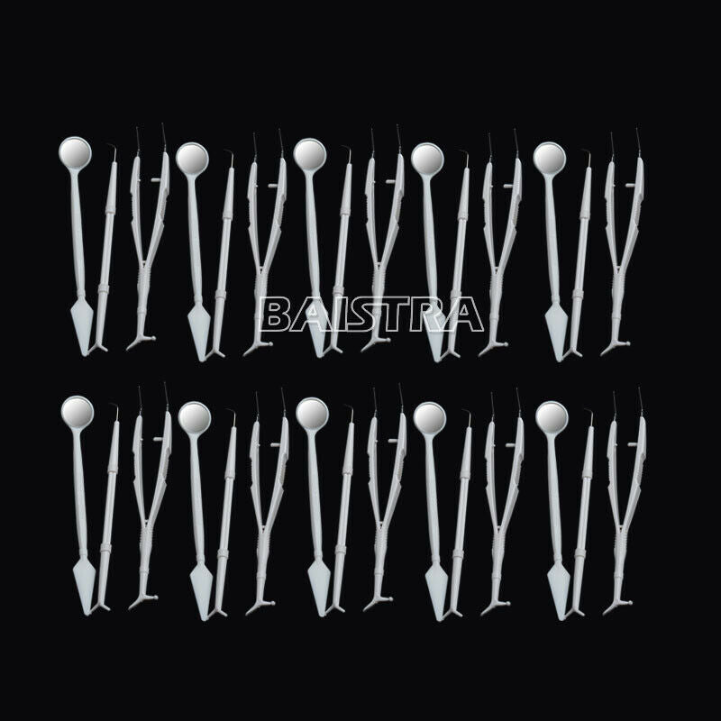 50Bags Dental Disposable Instruments Set-Mirror Plier & Explorer Set # AZDENT CA
