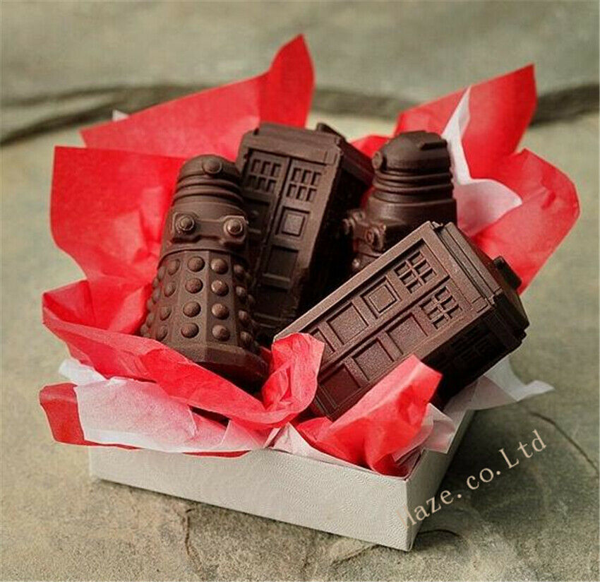 Doctor Who Tardis and Dalek Silicone Ice Cube Tray Candy Jelly Mold DIY Kid Gift