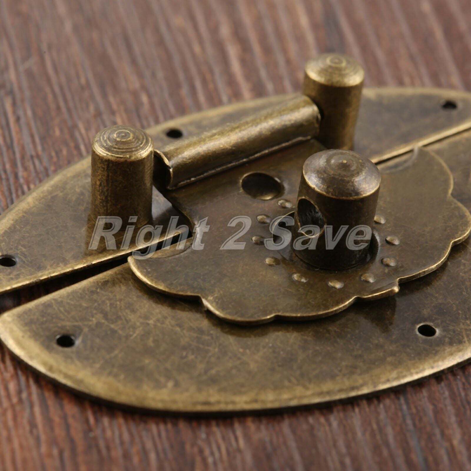 Retro Round Wooden Case Chest Jewelry Box Latch Hasp Lock Clasp Latches Hardware