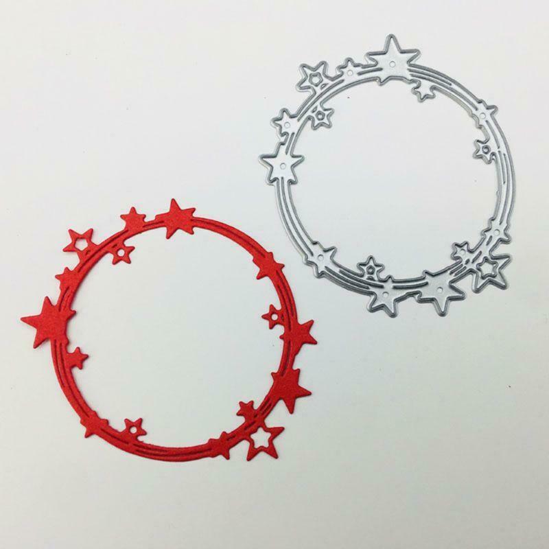 Star Circle Metal Cutting Dies Stencil Scrapbooking DIY Album Stamp Paper Card