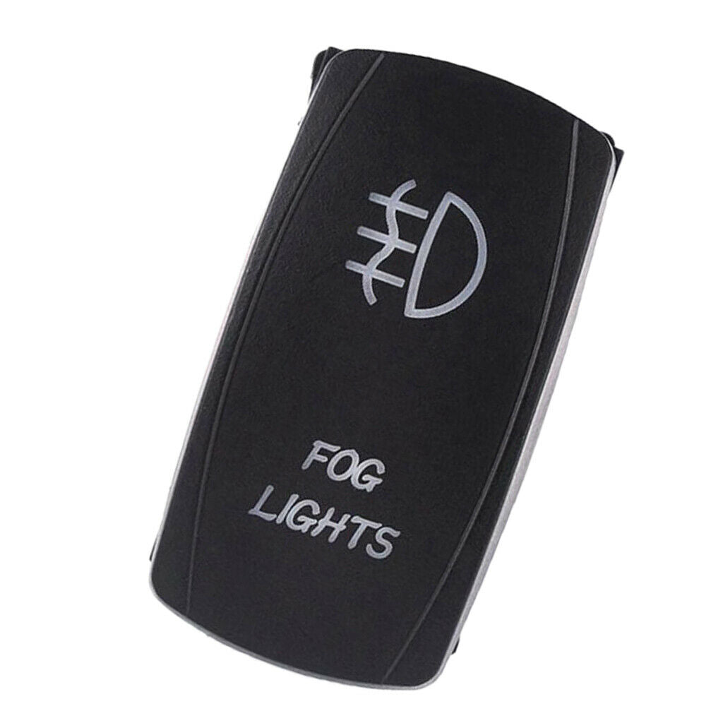 Universal Car Boat Marine Van Blue LED illuminated Rocker SPST Switch ON OFF