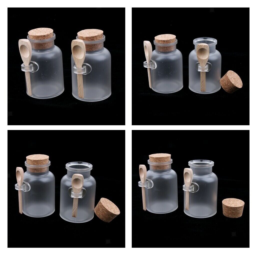 8 Pieces Clear Bottle with Corks Empty Bath Salt Vials Container Refillable