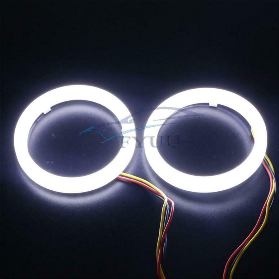 2Pcs Car 60MM LED Angel Eyes Halo Rings Headlight DRL Daytime Running Lights 12V