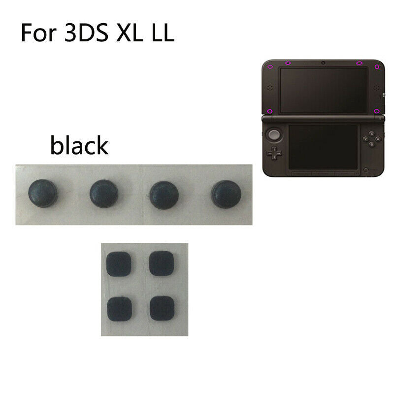 30set Screws Rubber Pads Squares & Circle Screw Cover For Nintendo 3DS XL 3DS LL