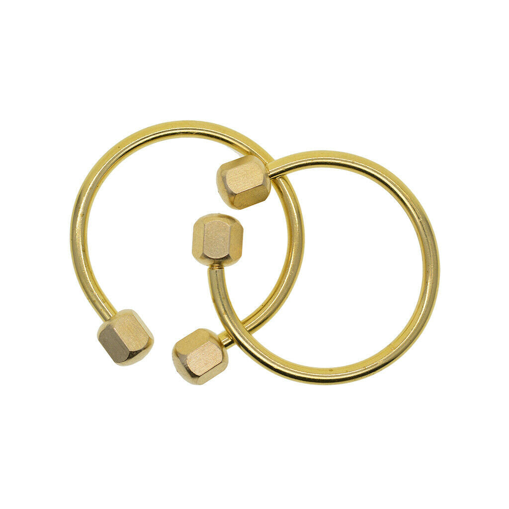 Brass Keychain Ring Key Keyring Circle Quick Link Snap Hook Carabiner Connector