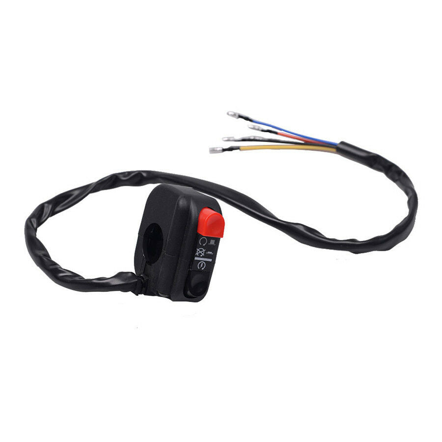 Motorcycle 22mm 7/8" Handlebar LED Headlight Lamp Switch Horn Hazard Light