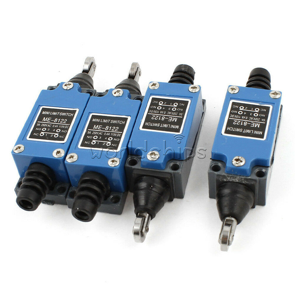 AC 250V/5A DC 115V/0.4A ME-8122 Cross Roller Plunger Momentary Mini Limit Switch