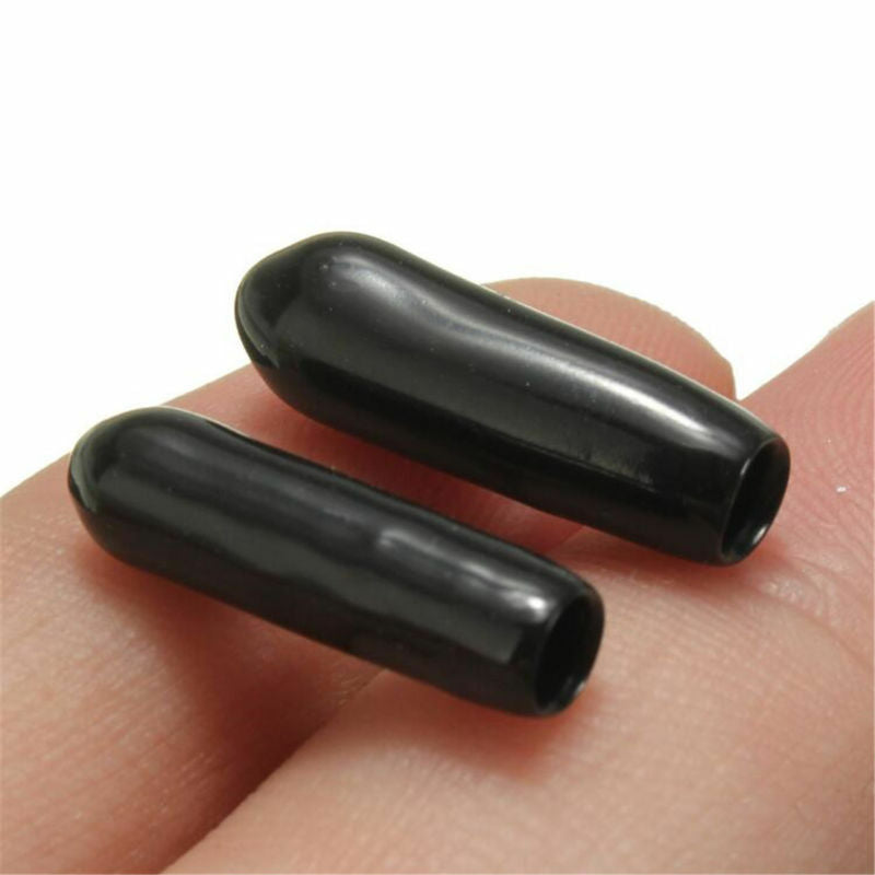 100pcs 3mm Black Rubber Aerial Antenna Caps RC Accessories End Plug Tube Cover