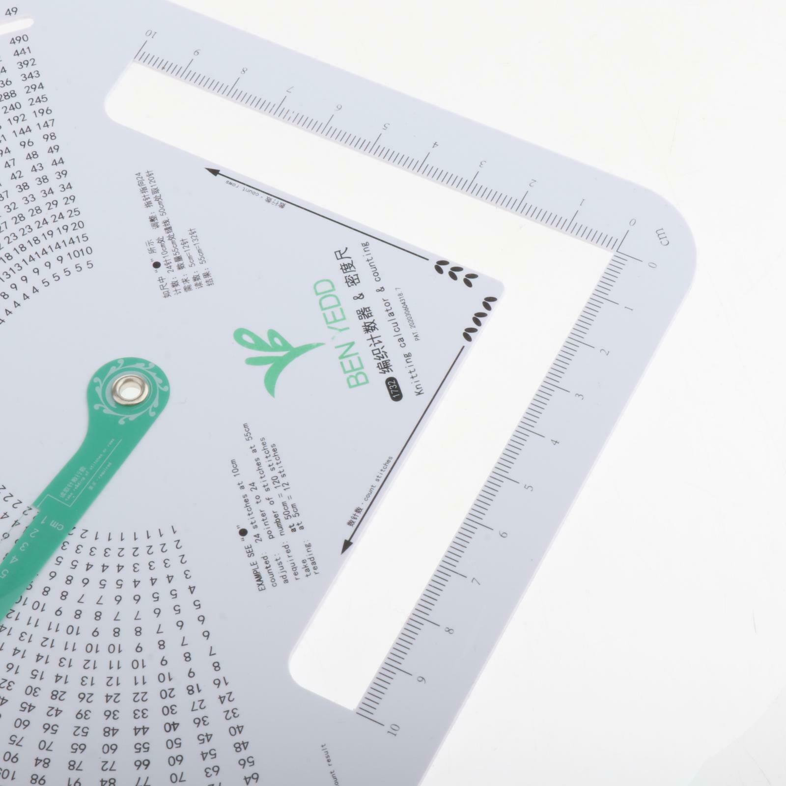 Knitting Needle Gauge Ruler for DIY Crochet Hook Sewing Cross Stitch Tools