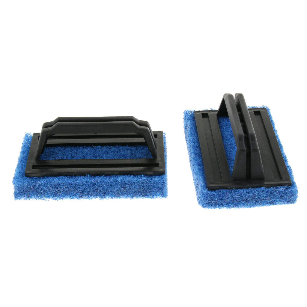 2xSponge Bottom Glass Tile Magic Cleaner Plastic Handle Brush Cleaning Tools