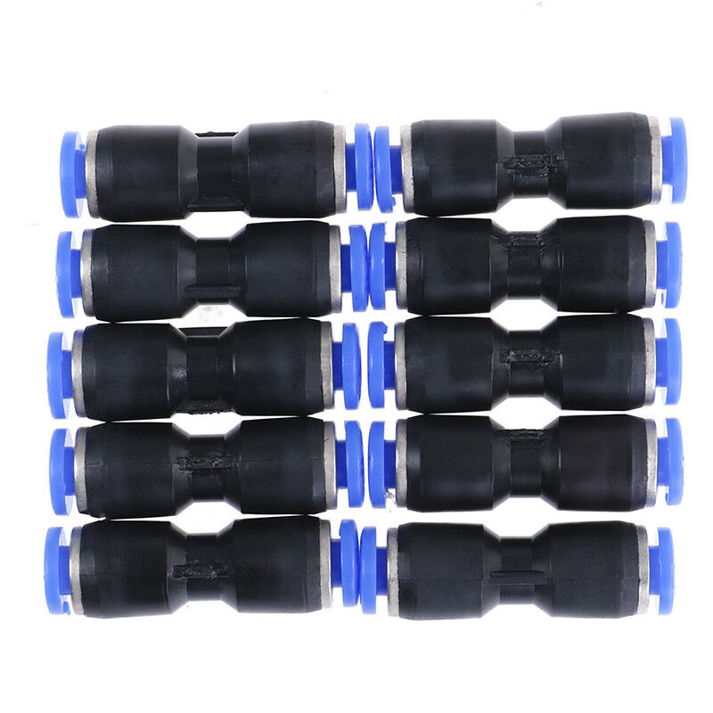 10Pcs pu-4mm straight push in air pneumatic tube fitting coupler union co.l8
