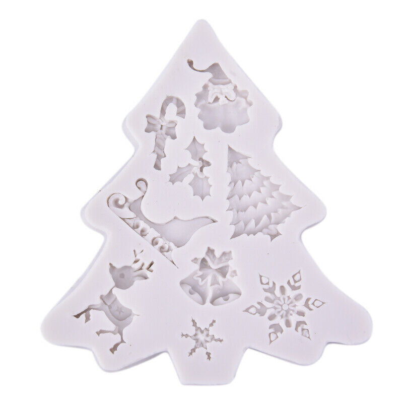 Cake Moulds Mold Silicone Christmas Tree  Fondant Cake Decor Candy Cake ToDD
