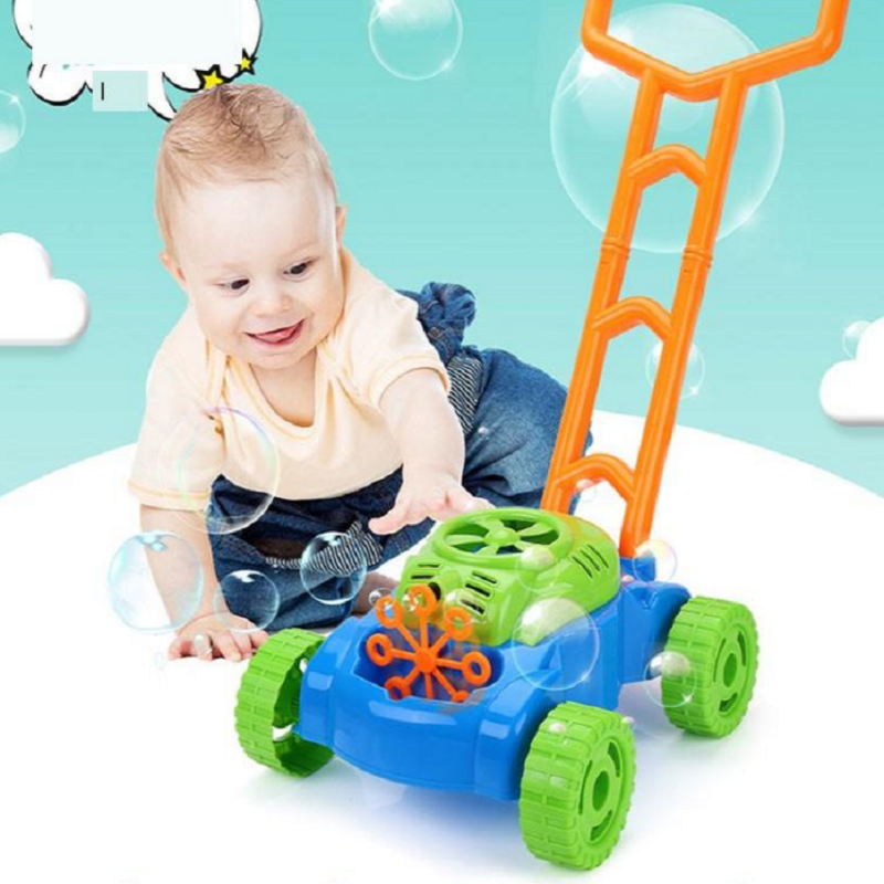 Children Electronic Bubbles Blowing Garden Lawn Mowing Toys Birthday Gift