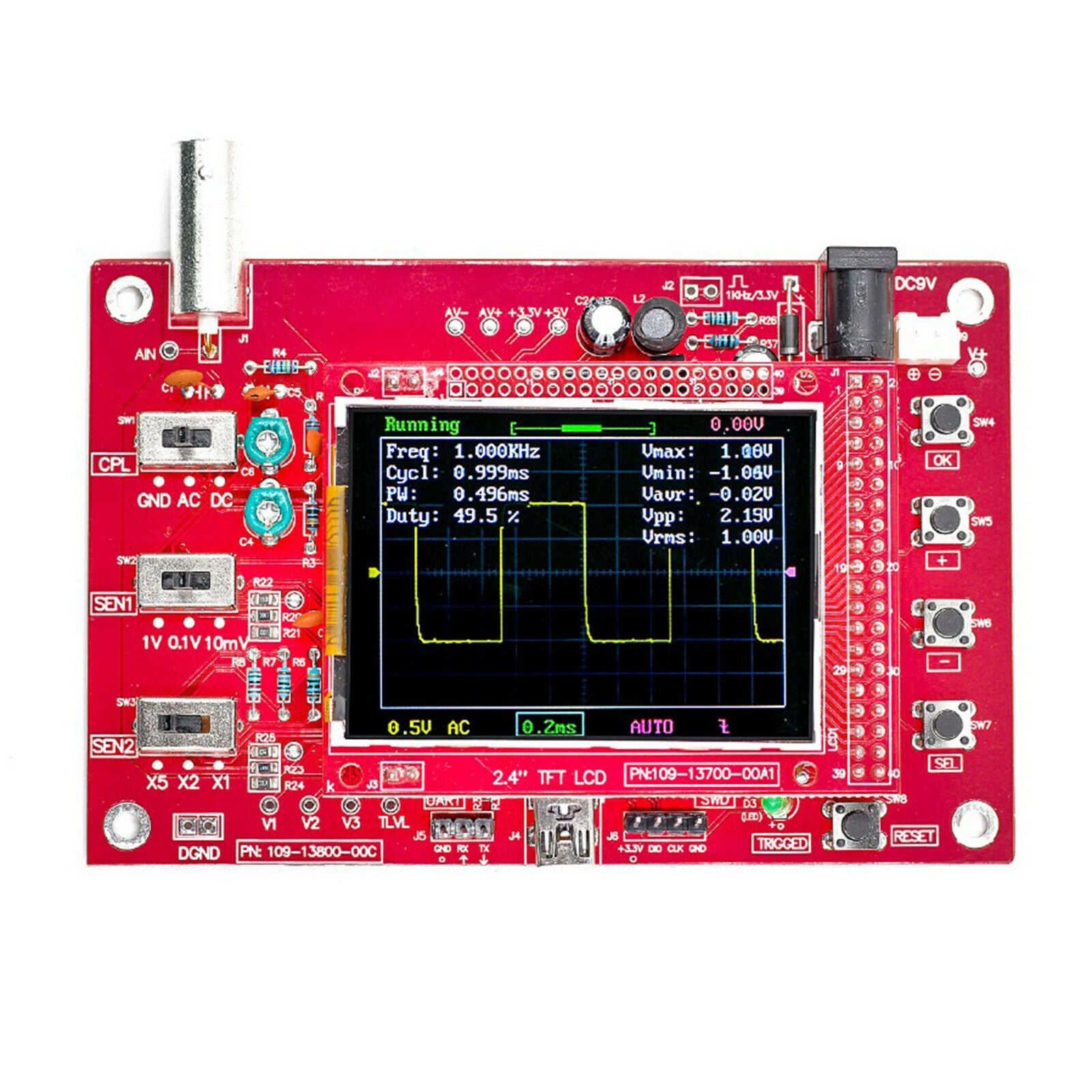 Cover SMD Kits Digtal Oscilloscope Open Source 1Msps with Probe Learning