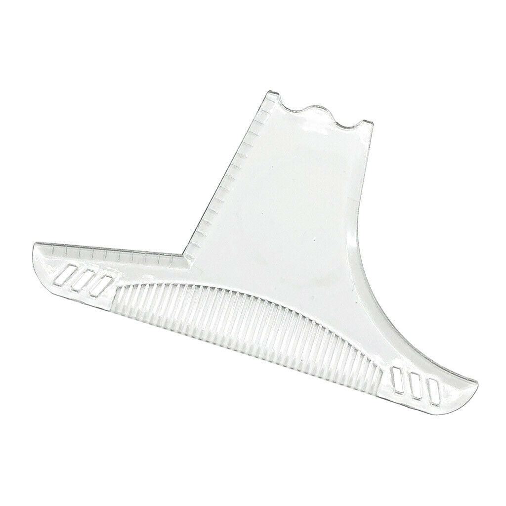 Beard Shaping Template w/Inbuilt Comb Shaving Tool Men's Beard Combs Clear